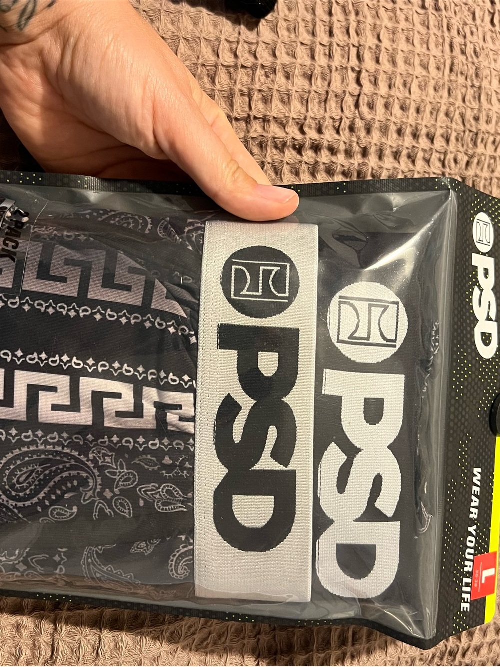 PSD Black and White Men's Large Boxers NWT